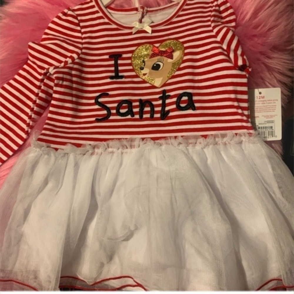 Charming Charlie 12 month old I love Santa…